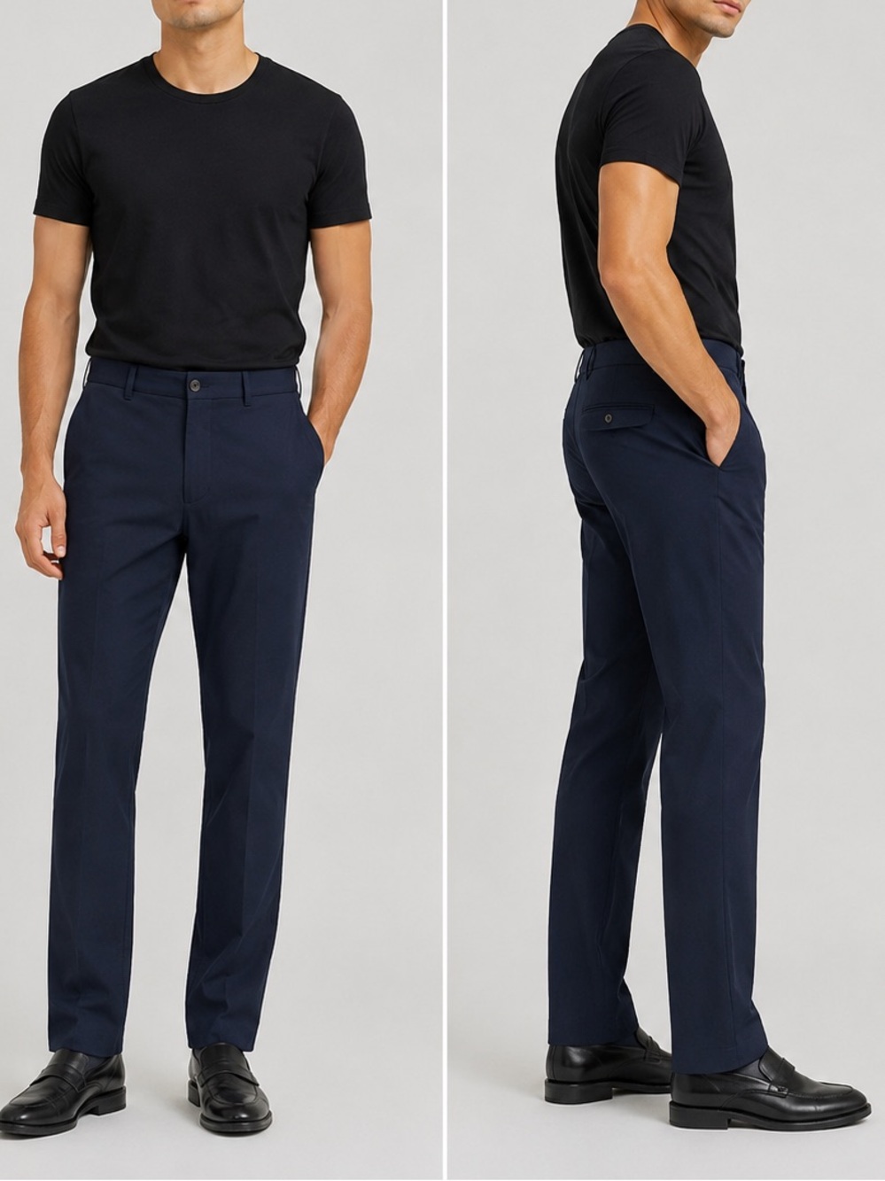 Men's Slim Dress Pants in Navy